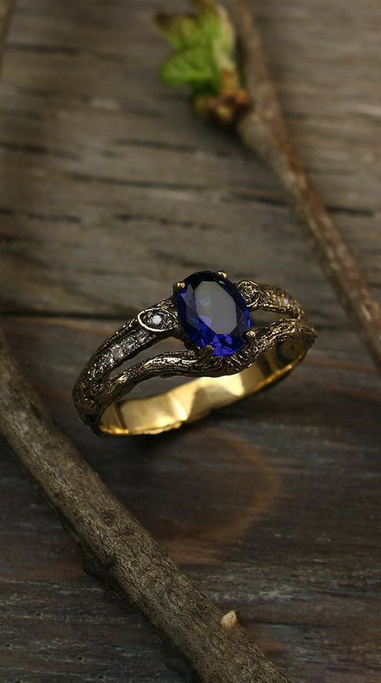 Colored Gemstone Wedding Rings