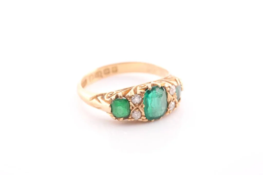 antique Emerald and diamond ring