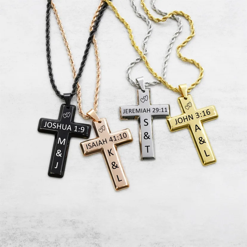 Personalized Cross Necklace 