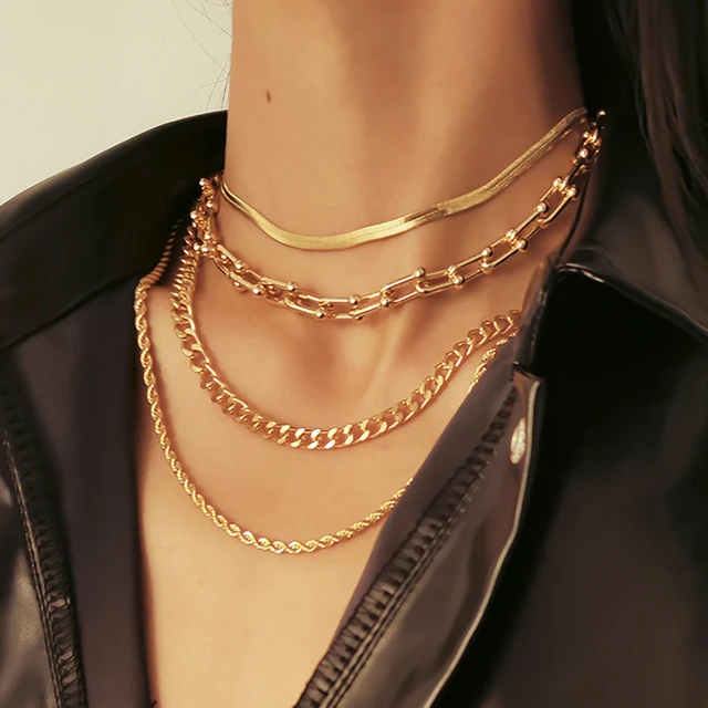 Gold Necklace Layering