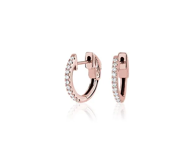 Rose gold hoop earrings