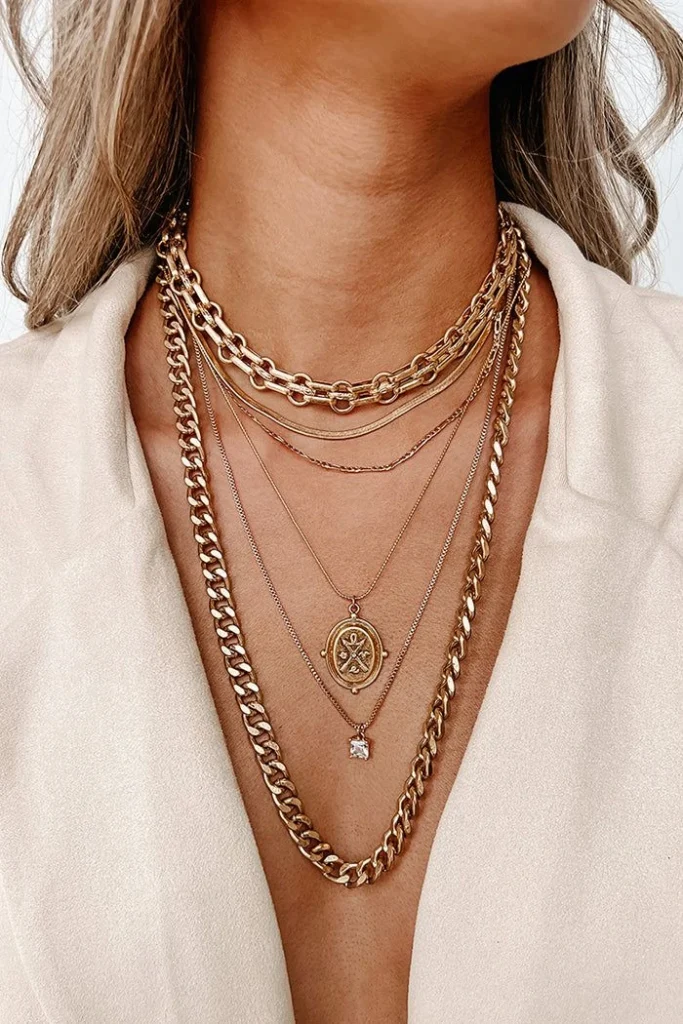 layered necklace